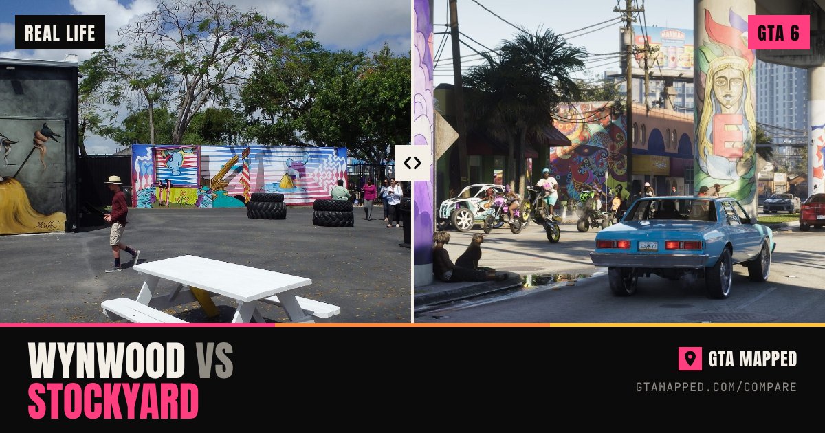 Wynwood in Miami next to Stockyard in GTA 6